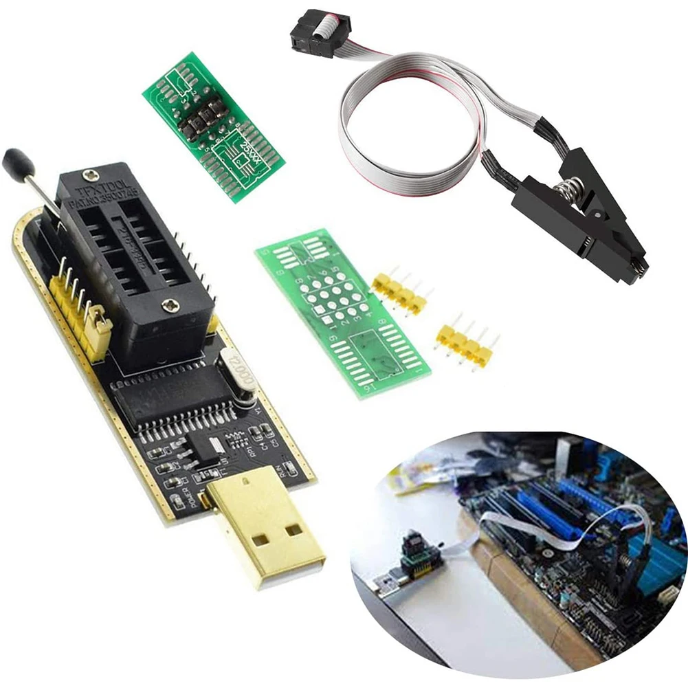 USB Programmer High Quality CH341A Series Burner Chip 24 EEPROM BIOS Writer 25 SPI Flash USB Programmer 5V-3.3V Power Output
USB Programmer High Quality CH341A Series Burner Chip 24 EEPROM BIOS Writer 25 SPI Flash USB Programmer 5V-3.3V Power Output