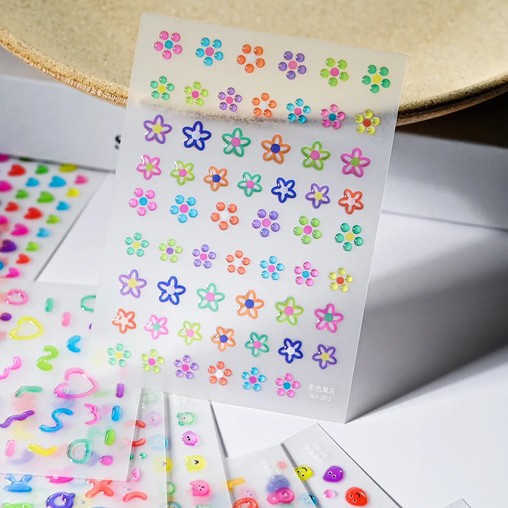 1pcs 5D High Quality Jelly Series Adhesive Nail Sticker Kawaii Line Flower Powder Heart Nail Art Decoration Decals Accessories
1pcs 5D High Quality Jelly Series Adhesive Nail Sticker Kawaii Line Flower Powder Heart Nail Art Decoration Decals Accessories