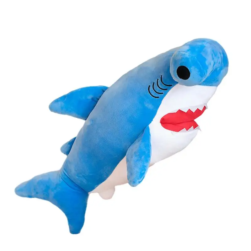 Подушка для тела Подушка-акула, плюшевая игрушка, мягкая и приятная для кожи игрушка Акула, эргономичная, теплая, мягкая Акула для кроватного стула, декоративная