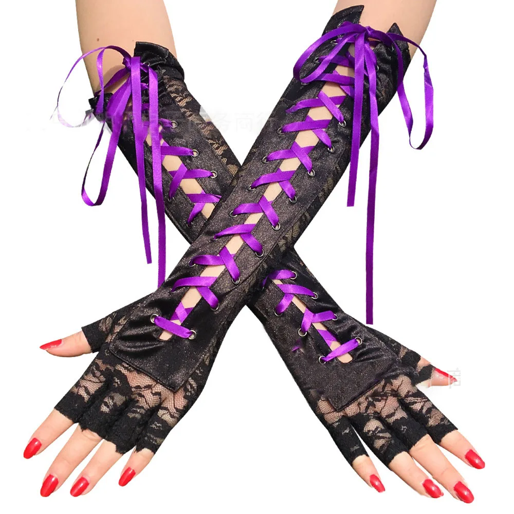 Women Gothic Style Punk Sexy Long Gloves Fingerless Punk Hip Pop Cosplay Party Lace Mittens Clubwear Dance Clubwear Rock Glove
Women Gothic Style Punk Sexy Long Gloves Fingerless Punk Hip Pop Cosplay Party Lace Mittens Clubwear Dance Clubwear Rock Glove