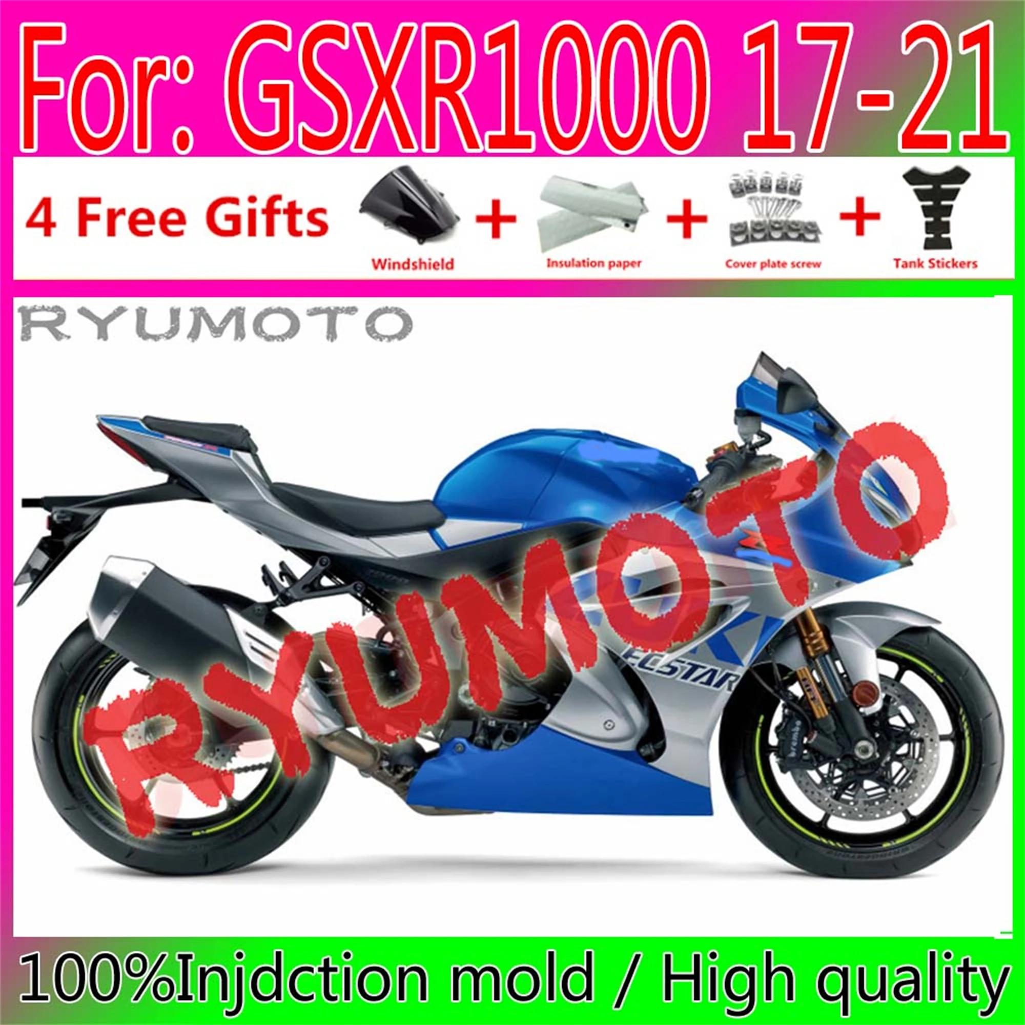 Новый мотоциклетный комплект обтекателей подходит для Suzuki GSX-R1000 17 18 19 20 GSXR1000 2017 2018 K17 обтекатель
Новый мотоциклетный комплект обтекателей подходит для Suzuki GSX-R1000 17 18 19 20 GSXR1000 2017 2018 K17 обтекатель