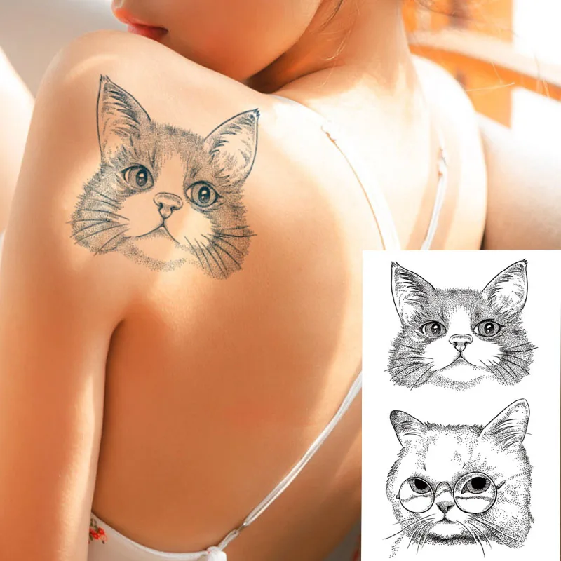 Juice Tattoo Stickers Cute Cat Waterproof Lasting Tattoo Stickers Men Women Arm Simulation Small Size Cartoon Stickers 11*18cm
Juice Tattoo Stickers Cute Cat Waterproof Lasting Tattoo Stickers Men Women Arm Simulation Small Size Cartoon Stickers 11*18cm