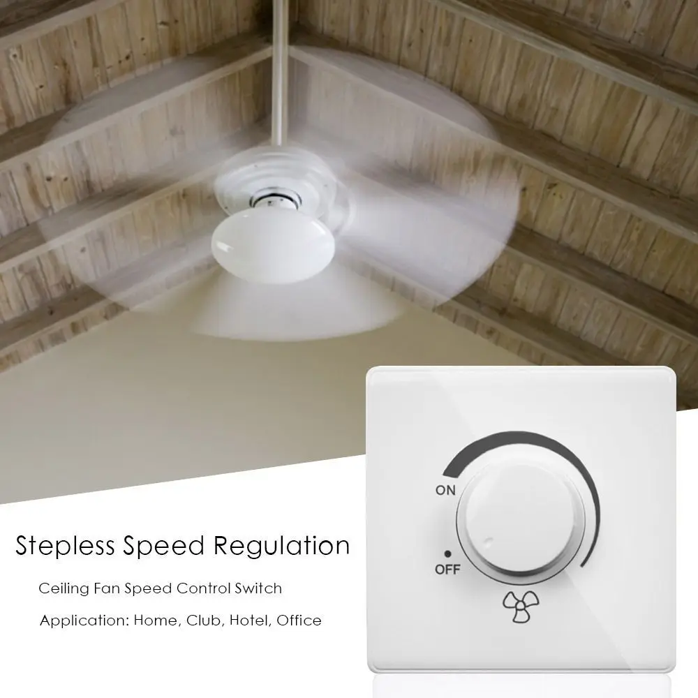 86 Type Wall Switch 220V 10A Fan Speed Controller Fan Speed Adjuster Rotary Switches Adjustment Stepless Speed
86 Type Wall Switch 220V 10A Fan Speed Controller Fan Speed Adjuster Rotary Switches Adjustment Stepless Speed