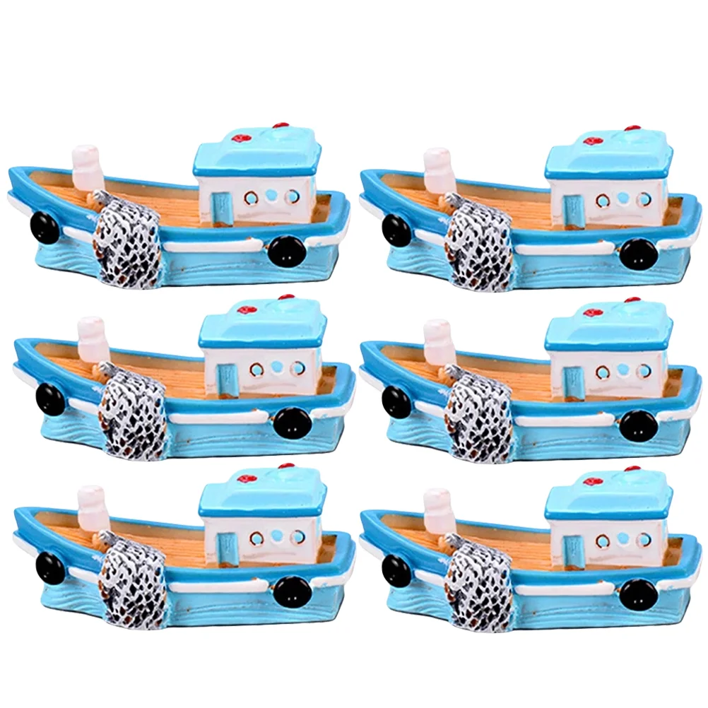 6 Pcs Fishing Boat Ornaments Ship Model Resin Desktop Dollhouse Miniatures Shaped Decor Table Office Summer Home
6 Pcs Fishing Boat Ornaments Ship Model Resin Desktop Dollhouse Miniatures Shaped Decor Table Office Summer Home