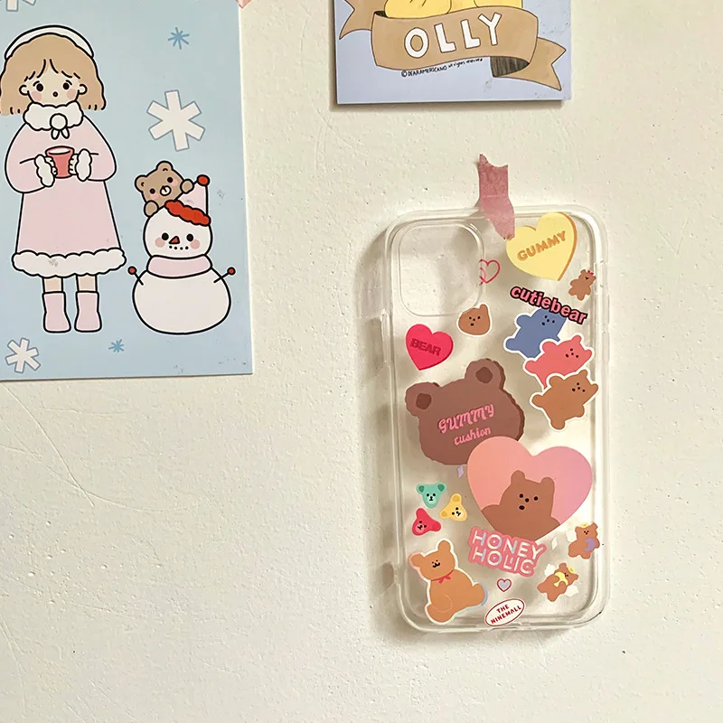 Tansparent Honey Bear Phone Case Cartoon Decoration Couple Gift Phone Case For iphone 13 12 11 Pro X XR XS Max Protection Case
Tansparent Honey Bear Phone Case Cartoon Decoration Couple Gift Phone Case For iphone 13 12 11 Pro X XR XS Max Protection Case