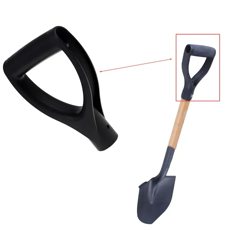 

D-образная стальная Лопата, черная пластиковая сменная ручка, сменная лопата для снега, верхняя ручка, садовые инструменты для копания