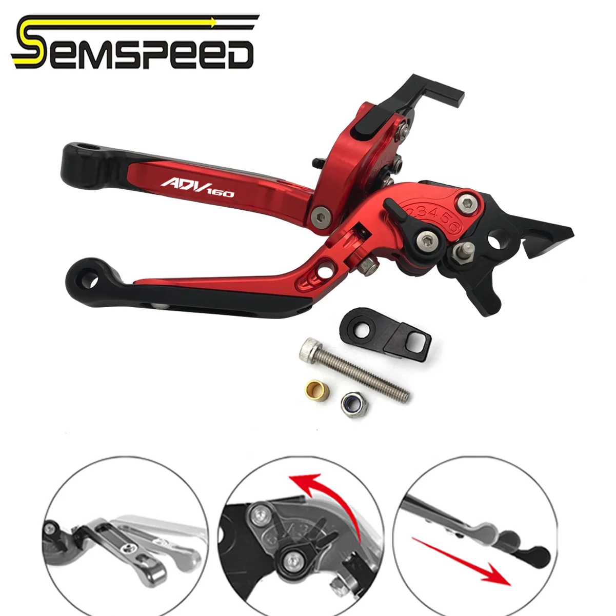 SEMSPEED Fit ADV160 Parking Lever For Honda ADV-160 ADV 160 2021 2022 2023 CNC Motorcycle Adjustable Foldable Brake Clutch Lever
SEMSPEED Fit ADV160 Parking Lever For Honda ADV-160 ADV 160 2021 2022 2023 CNC Motorcycle Adjustable Foldable Brake Clutch Lever