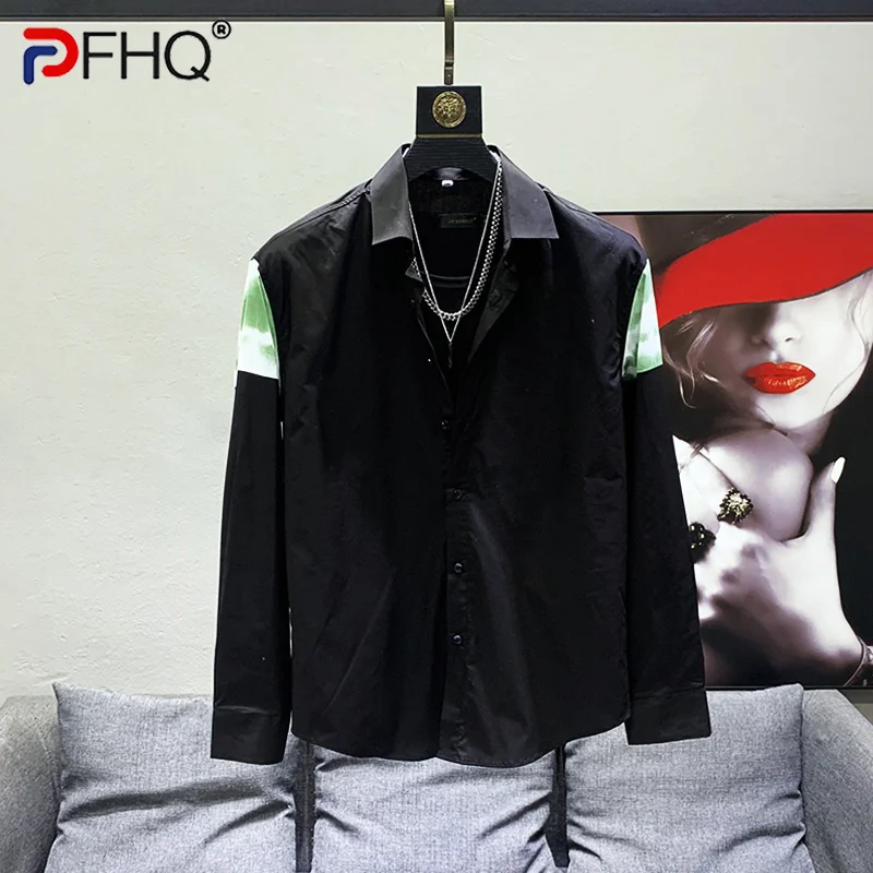 PFHQ Color Contrast Shoulder Patchwork Tie-dyed Design Men's Causal Shirts High Quality Elegant Trendy 2023 New Tops Long Sleeve
PFHQ Color Contrast Shoulder Patchwork Tie-dyed Design Men's Causal Shirts High Quality Elegant Trendy 2023 New Tops Long Sleeve