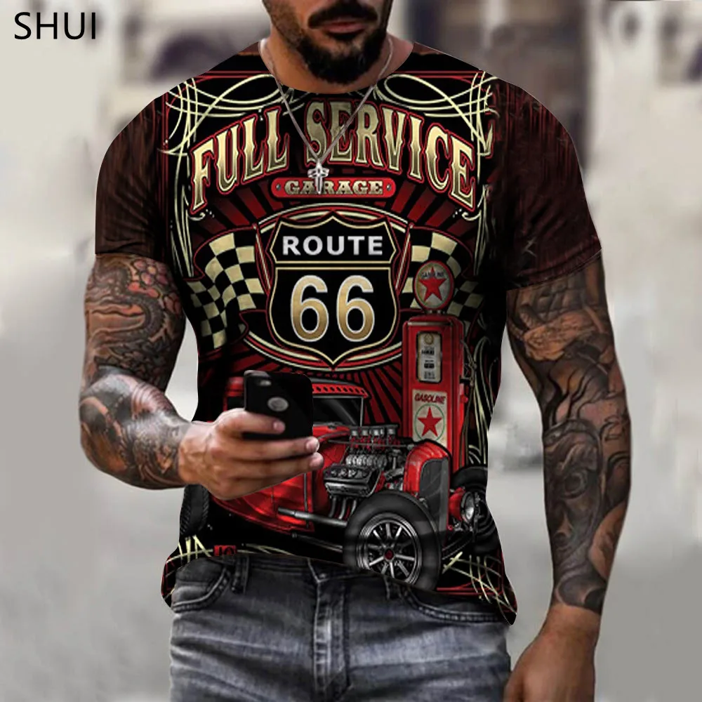 2022 Summer Route 66 Men'S Oversized T-Shirt Short Sleeve Male Streetwear 3D Printed Vintage Clothing Plus Size Crew Neck Tops G
2022 Summer Route 66 Men'S Oversized T-Shirt Short Sleeve Male Streetwear 3D Printed Vintage Clothing Plus Size Crew Neck Tops G