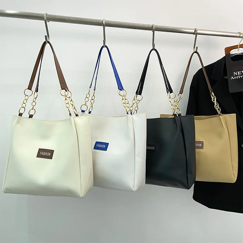 

Large Capacity Bag for Women 2023 New Solid Color Versatile One Shoulder Tote Bag for College Student Classroom Bag Commuter Bag