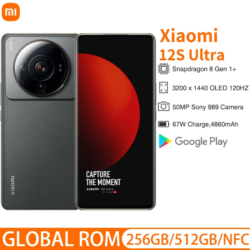 Global Rom Xiaomi Mi 12S Ultra Mobile Phones Snapdragon 8+ Gen 1 NFC 50MP Leica Camera 67W Charge 4860mAh Battery Smartphone
Global Rom Xiaomi Mi 12S Ultra Mobile Phones Snapdragon 8+ Gen 1 NFC 50MP Leica Camera 67W Charge 4860mAh Battery Smartphone