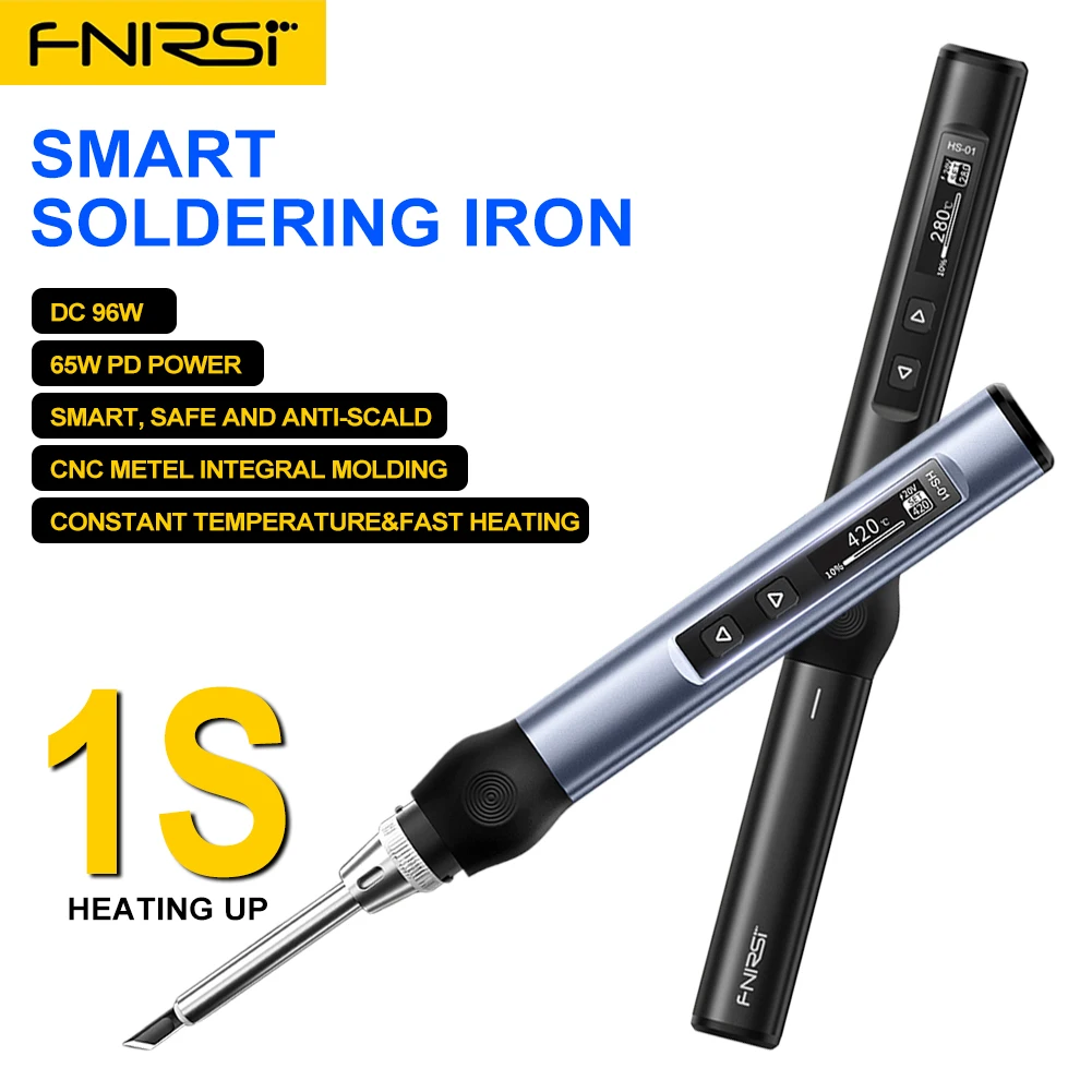 FNIRSI HS-01 Smart Electric Soldering Iron PD 65W Adjustable Constant Temperature Fast Heat Portable Soldering Iron Station Set
FNIRSI HS-01 Smart Electric Soldering Iron PD 65W Adjustable Constant Temperature Fast Heat Portable Soldering Iron Station Set