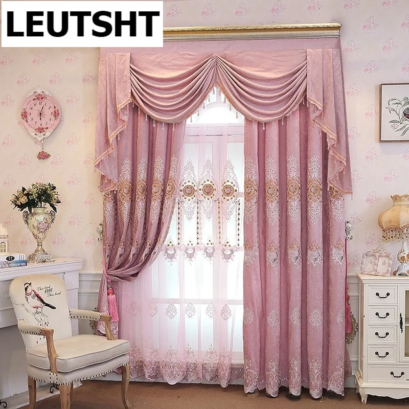 European Style Curtains for Living Dining Room Bedroom Light Luxury Chenille Jacquard Curtains Pink Girl Room Window Valance
European Style Curtains for Living Dining Room Bedroom Light Luxury Chenille Jacquard Curtains Pink Girl Room Window Valance