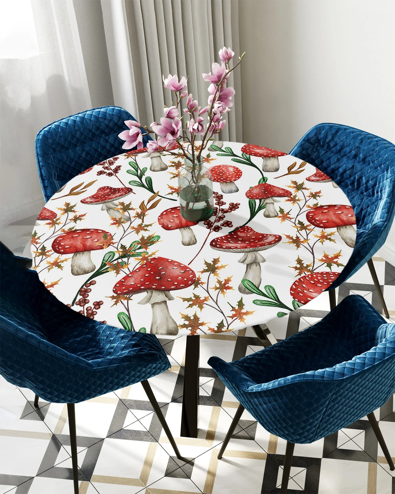 Mushroom Berry Leaves Round Rectangular Table Cover Waterproof Elastic Tablecloth For Kitchen Table Cloth Home Decoration
Mushroom Berry Leaves Round Rectangular Table Cover Waterproof Elastic Tablecloth For Kitchen Table Cloth Home Decoration