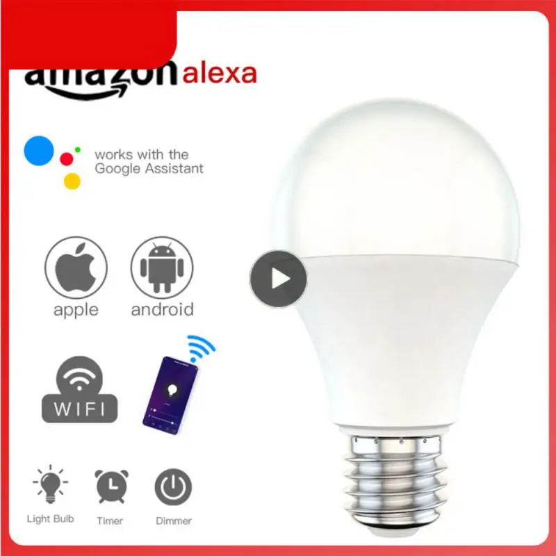 Wifi Bulb Voice Control E27 E26 B22 Smart Light Bulb Timing Control Led Light Bulb Work With Alexa Google Home 9w Dimmable 
Wifi Bulb Voice Control E27 E26 B22 Smart Light Bulb Timing Control Led Light Bulb Work With Alexa Google Home 9w Dimmable