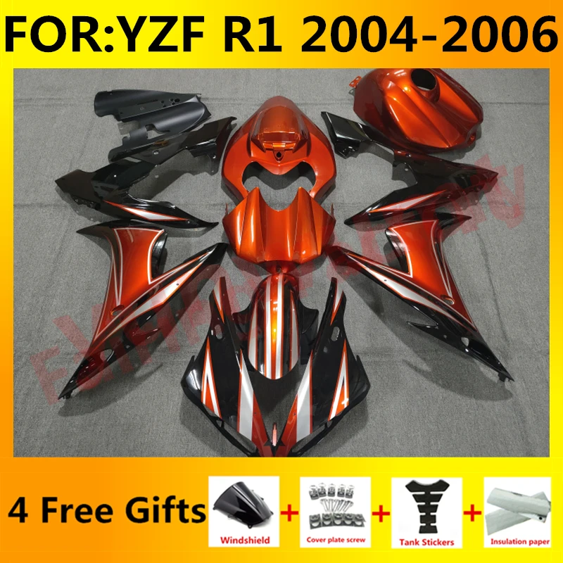 NEW ABS Motorcycle Injection full Fairing Kit fit For YZF R1 2004 2005 2006 YFZ-R1 04 05 06 Bodywork Fairings kits black orange
NEW ABS Motorcycle Injection full Fairing Kit fit For YZF R1 2004 2005 2006 YFZ-R1 04 05 06 Bodywork Fairings kits black orange