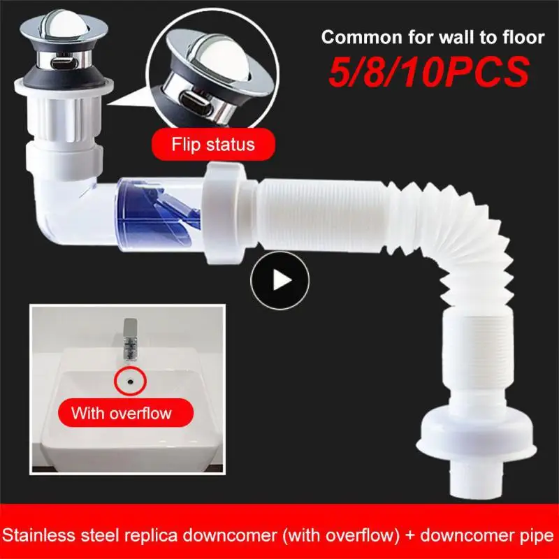5/8/10PCS Drain Tube Rotate Bathroom Washbasin Corrugated Curved Pipe Sink Anti-blocking Expandable Abs Drain Hose
5/8/10PCS Drain Tube Rotate Bathroom Washbasin Corrugated Curved Pipe Sink Anti-blocking Expandable Abs Drain Hose