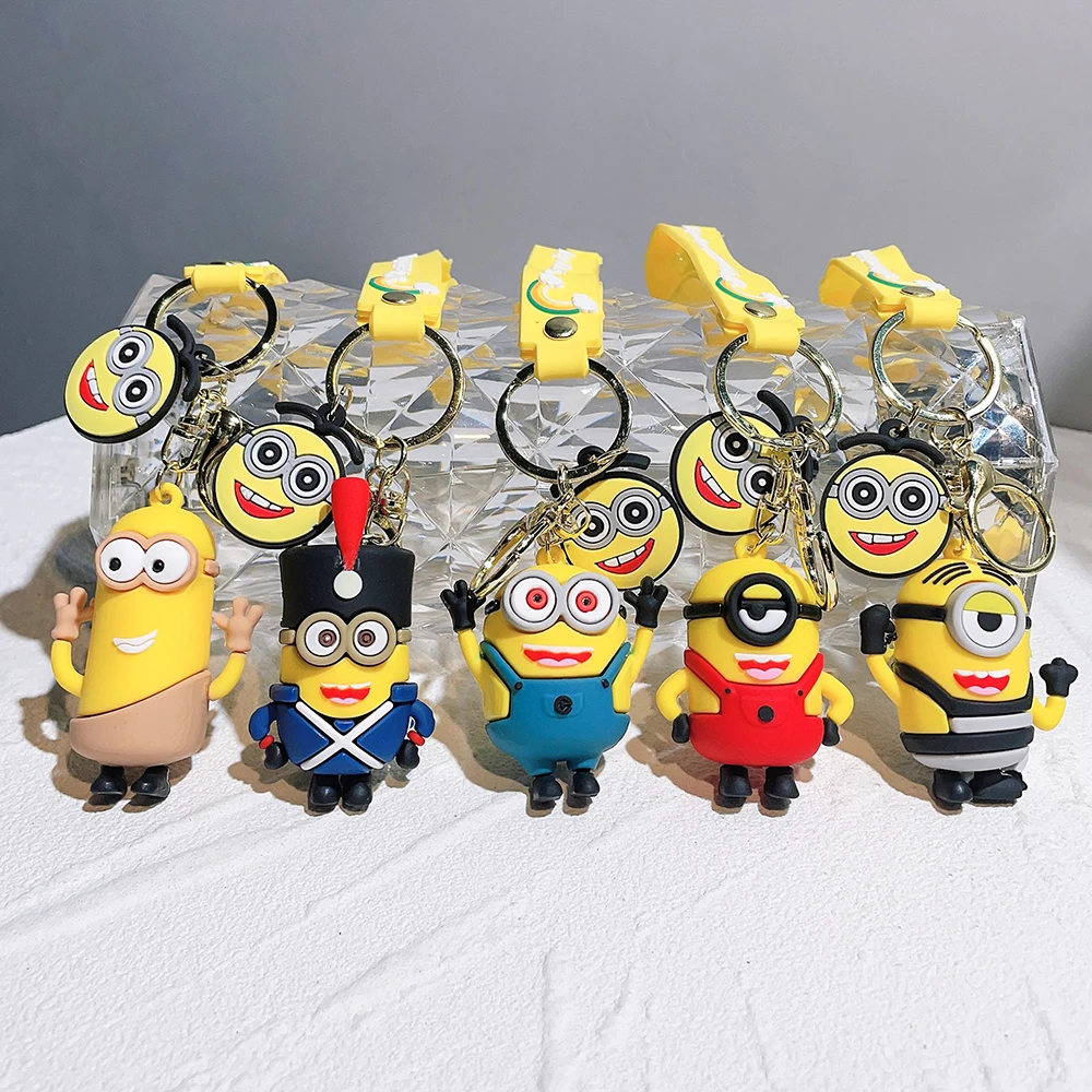 Q Version Despicable Me Minions PVC Pendant Keychain Kawaii Kevin Bob Stuart Figurine Model Keyring for Child Backpack Ornament
Q Version Despicable Me Minions PVC Pendant Keychain Kawaii Kevin Bob Stuart Figurine Model Keyring for Child Backpack Ornament