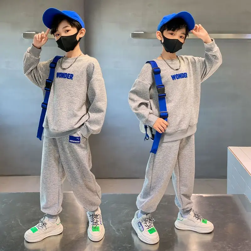 School Kids Tracksuit Jogger Set Full Letter Boys Hoodie + Sweatpant Sets Children Outfits Spring Autumn 5-14 Years
School Kids Tracksuit Jogger Set Full Letter Boys Hoodie + Sweatpant Sets Children Outfits Spring Autumn 5-14 Years
