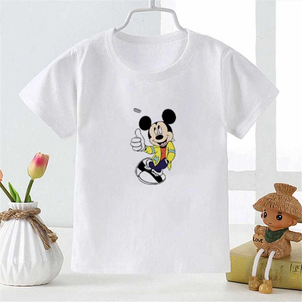 Summer Disney Mickey Mouse T-shirts Base White Printing Tshirt Unisex Short Sleeve Casual Clothes O-Neck Kawaii Tee Streetwear
Summer Disney Mickey Mouse T-shirts Base White Printing Tshirt Unisex Short Sleeve Casual Clothes O-Neck Kawaii Tee Streetwear