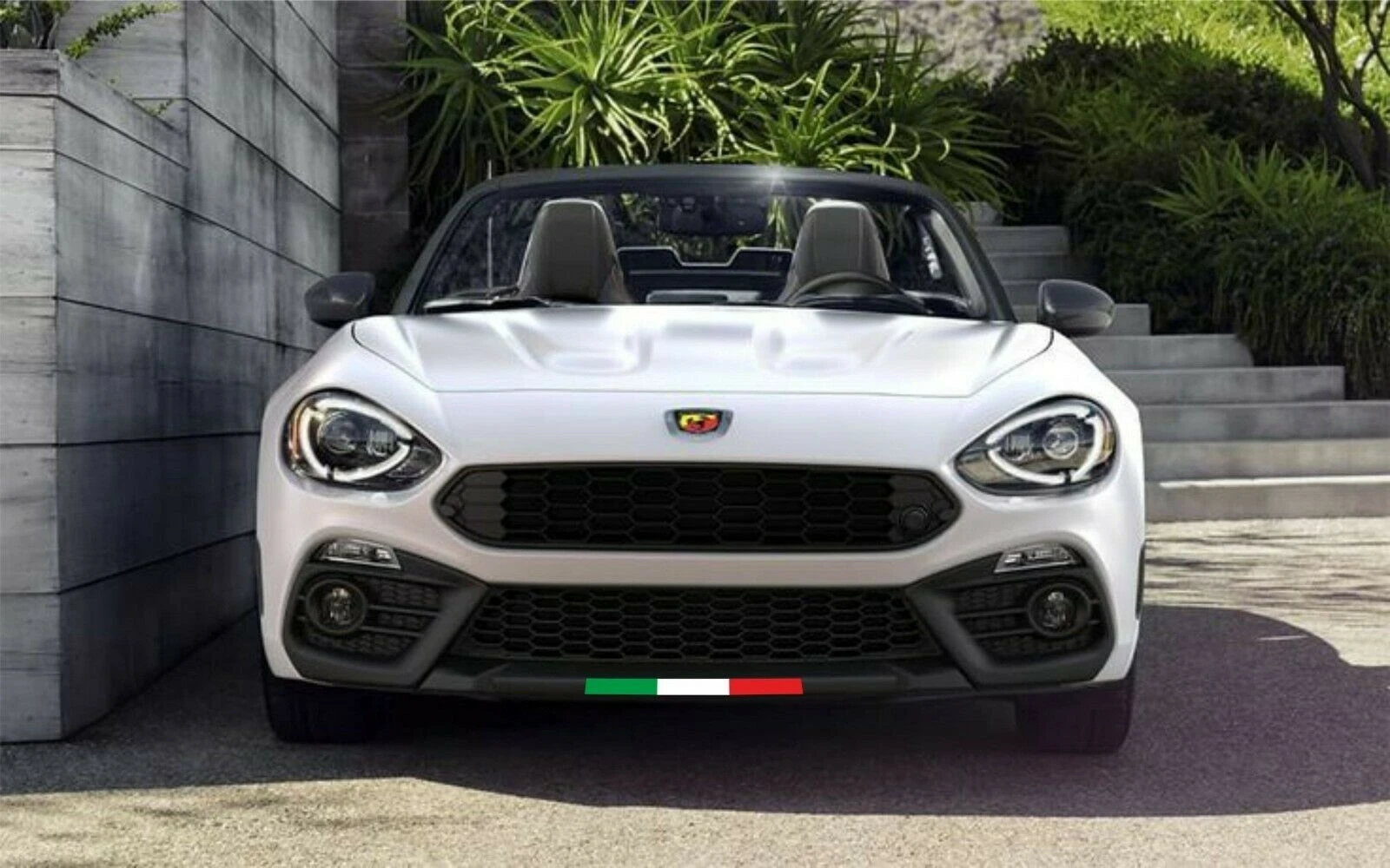 

1Set Fiat ABARTH Italian Flag Colors Stripes Sticker Decal Badge 500 595 124 Spider
