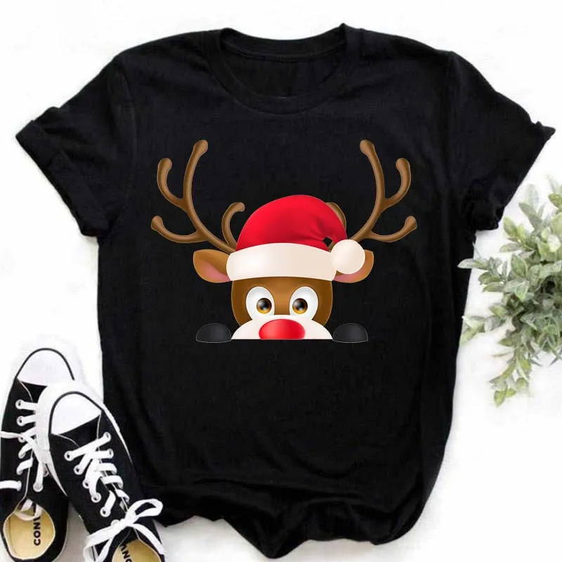 Cute Deer Christmas Hat Family Printed Women T-shirts Fashion Santa Claus Tops Red Suitable All Seasons Clothes Christmas Gift
Cute Deer Christmas Hat Family Printed Women T-shirts Fashion Santa Claus Tops Red Suitable All Seasons Clothes Christmas Gift