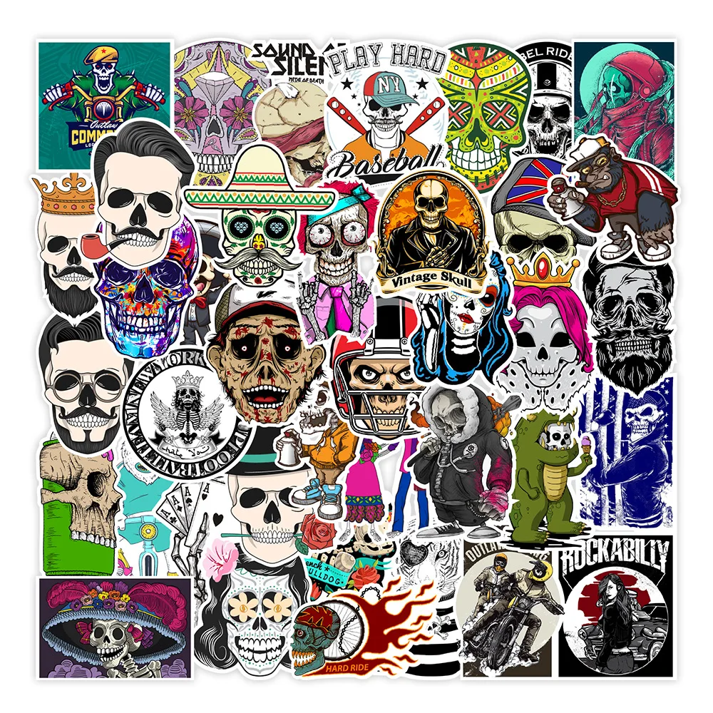 10/30/50/100Pcs Horror Skeleton Graffiti Stickers Skull Decal DIY Luggage Phone Laptop Skateboard Guitar Cool Sticker Kids Toys
10/30/50/100Pcs Horror Skeleton Graffiti Stickers Skull Decal DIY Luggage Phone Laptop Skateboard Guitar Cool Sticker Kids Toys