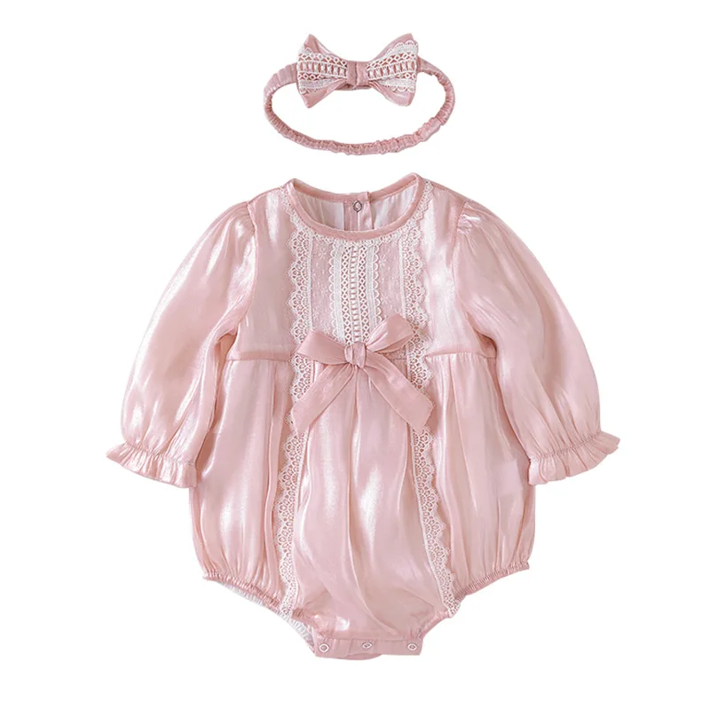 2Pcs Baby Bodysuit Long Sleeve Newborn Bow Lace Rompers +Hairband Summer Baby Girl Pink Jumpsuit Bow Infant Pajamas
2Pcs Baby Bodysuit Long Sleeve Newborn Bow Lace Rompers +Hairband Summer Baby Girl Pink Jumpsuit Bow Infant Pajamas