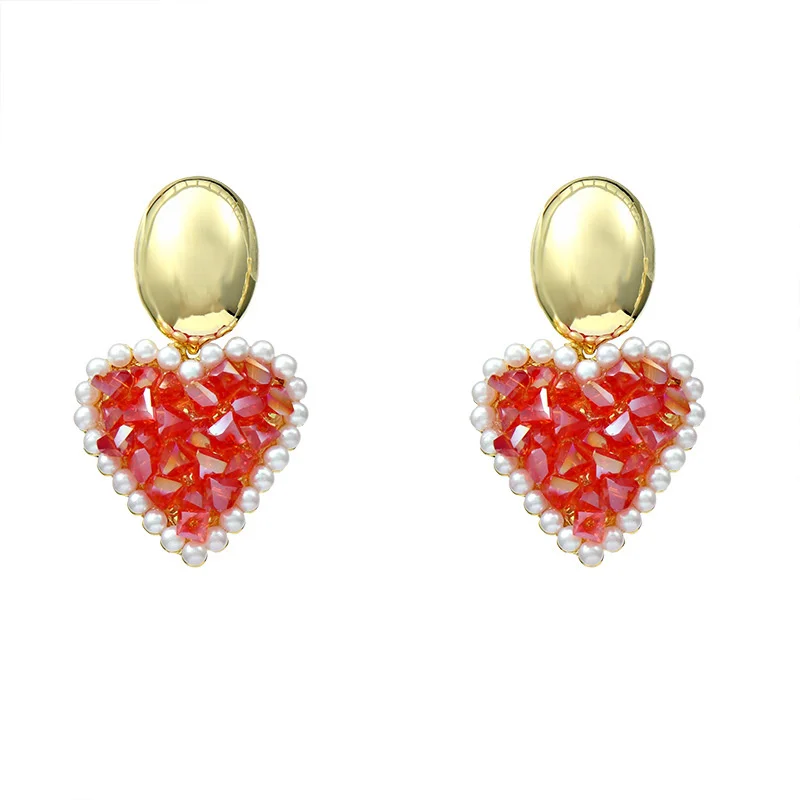 High-end love heart inlaid crystal big red bridal earrings 925 silver needle fashion all-match light luxury new crystal earrings
High-end love heart inlaid crystal big red bridal earrings 925 silver needle fashion all-match light luxury new crystal earrings