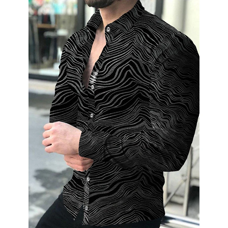 Autumn Fashion Men Shirts Luxury Shirt Casual Stripe Print Long Sleeve Tops Men's Clothing Club Cardigan Blouses High Quality
Autumn Fashion Men Shirts Luxury Shirt Casual Stripe Print Long Sleeve Tops Men's Clothing Club Cardigan Blouses High Quality