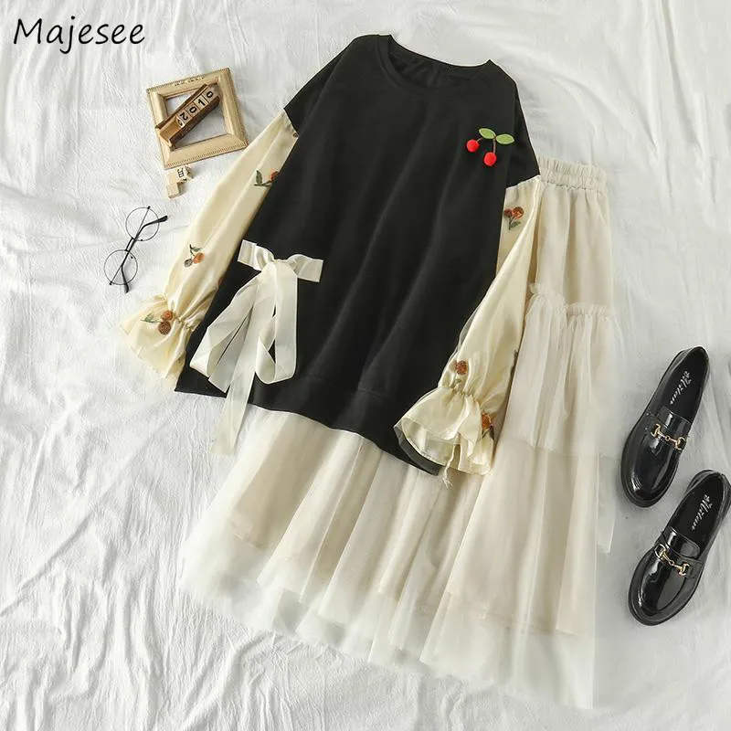 Women Sets Elegant Hot Sale Lovely Girl Bow Flare Sleeve High Waist Mesh Skirts Fairy Kawaii Korean Style New Arrival Popular
Women Sets Elegant Hot Sale Lovely Girl Bow Flare Sleeve High Waist Mesh Skirts Fairy Kawaii Korean Style New Arrival Popular