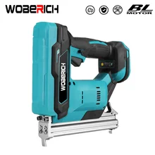 Brushless Cordless Electric 1022J Concrete Nail Gun Stapler Nailer Woodworking For Makita/WOBERICH Battery(No battery)