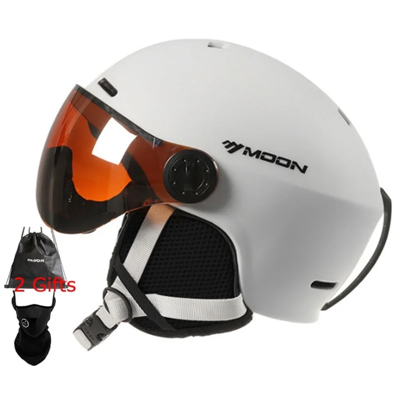 MOON Skiing Helmet Goggles Integrally-Molded PC+EPS High-Quality Ski Helmet Outdoor Sports Ski Snowboard Skateboard Helmets
MOON Skiing Helmet Goggles Integrally-Molded PC+EPS High-Quality Ski Helmet Outdoor Sports Ski Snowboard Skateboard Helmets
