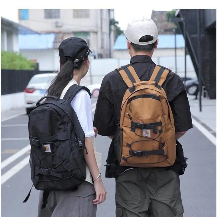 

Carhartt Wip Kickflip Unisex Backpack Tooling Drawstring School Bag High Capacity Man Women Outdoor Travel Bag