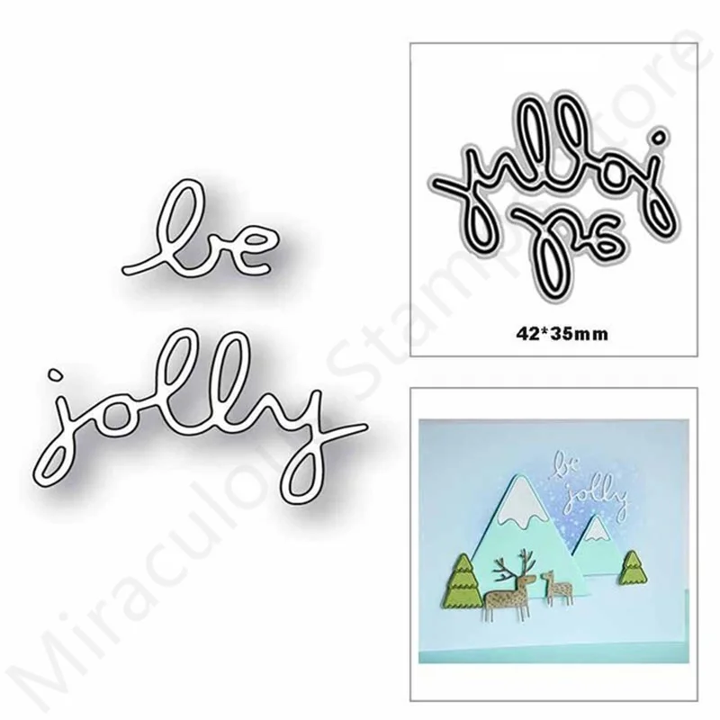 

2022 New Arrivals Metal Cutting Dies No Stamps Stencils For Scrapbooking Stencils DIY Album Cards Decoration Embossing Jolly