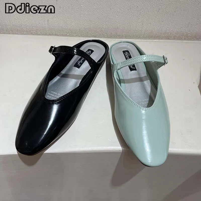 

Slippers Women Mules New In 2023 Casual Slides Summer Shallow Female Shoes Ladies Outside Pointed Toe Flats Footwear
