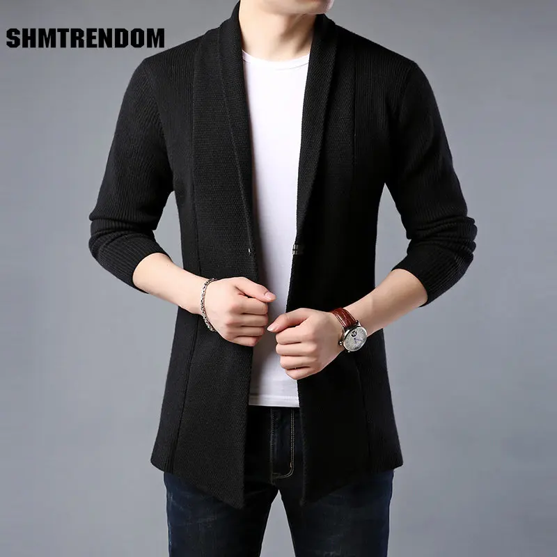 Top Grade New Brand Knit Korean Fashion Cardigan Men Sweater Woolen Casual Long Slim Fit Coats Japanese Jacket Men Clothes 
Top Grade New Brand Knit Korean Fashion Cardigan Men Sweater Woolen Casual Long Slim Fit Coats Japanese Jacket Men Clothes