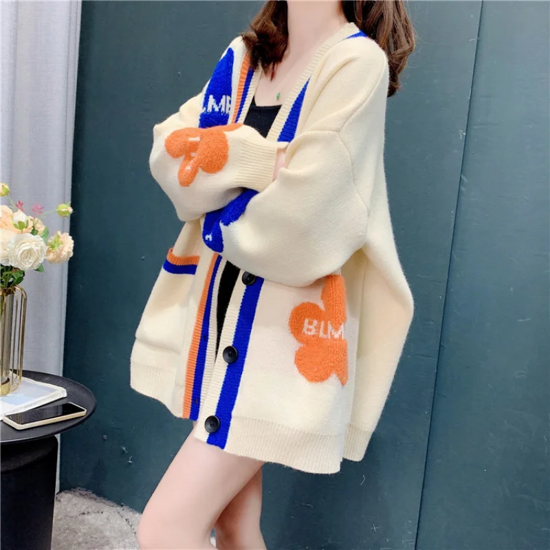 Fashion Spring Autumn Hooded Oversized Sweater Female Cardigan Cute Cartoon Print Knit Cardigan Jacket Women Loose Sweater Coat
Fashion Spring Autumn Hooded Oversized Sweater Female Cardigan Cute Cartoon Print Knit Cardigan Jacket Women Loose Sweater Coat