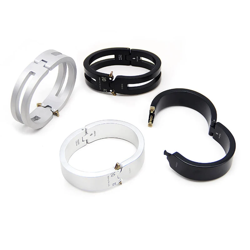 

Hip Hop ALYX Bracelet Lover Couples Casual Letters Engraving Streetwear Functional Style Aluminium Alloy ALYX Bangles Bracelet