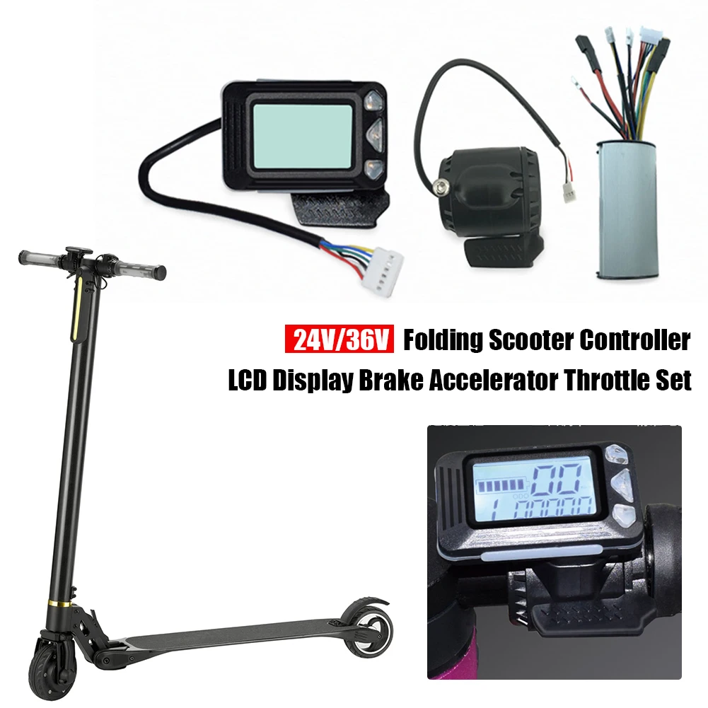 24V 36V Folding Scooter Controller Accessories Carbon Fiber Scooter Controller Brake Accelerator LCD Unit Throttle Set Hot Sale
24V 36V Folding Scooter Controller Accessories Carbon Fiber Scooter Controller Brake Accelerator LCD Unit Throttle Set Hot Sale