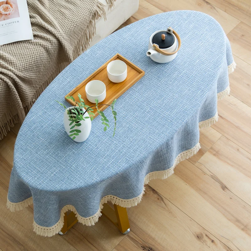 Oval Tea Table Solid Tassel Pastoral Style Simplicity Tablecloth Cotton Linen New Year's Tablecloth Coffee Table for Living Room
Oval Tea Table Solid Tassel Pastoral Style Simplicity Tablecloth Cotton Linen New Year's Tablecloth Coffee Table for Living Room