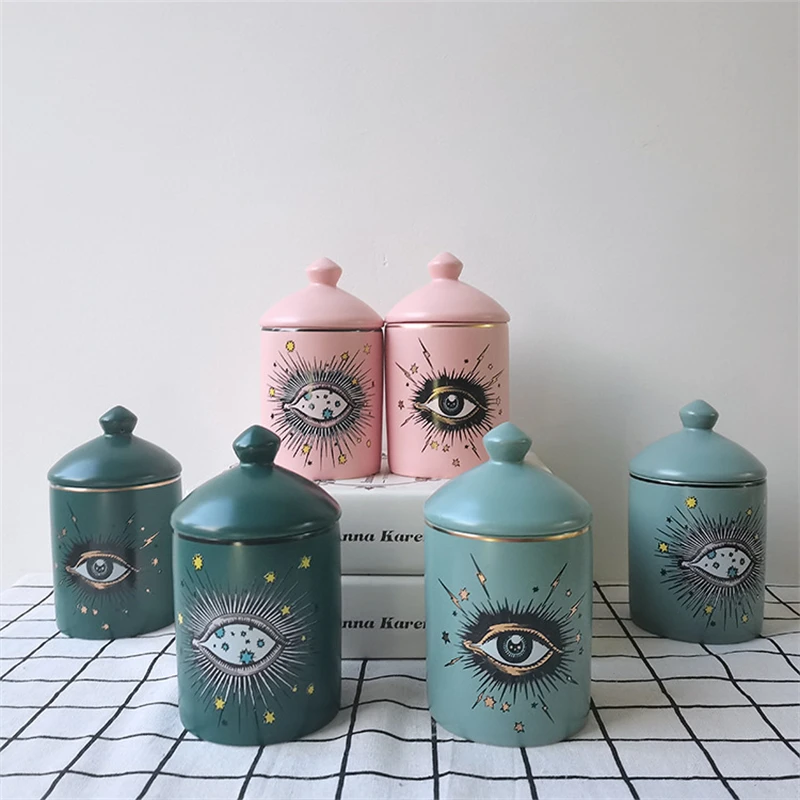 Two Side Style Eye And Star Handmade Jar Incense Empty Candle Holder Home Decoration Ornaments Make Up Jewelry Storage Jar Cup
Two Side Style Eye And Star Handmade Jar Incense Empty Candle Holder Home Decoration Ornaments Make Up Jewelry Storage Jar Cup