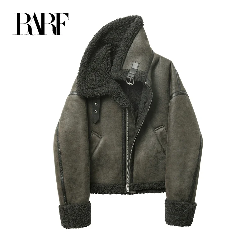 women's thickened fur integrated grab fleece double-sided jacket women's biker top
women's thickened fur integrated grab fleece double-sided jacket women's biker top