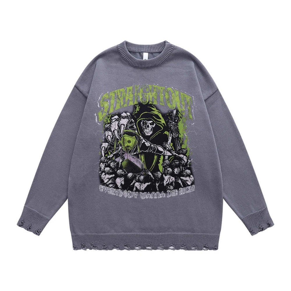 Frayed Poison Death Skull Dark Aesthetic Gothic Sweaters with Holes for Woman Men Grunge Winter Loose Long Sleeve Tops Clothing
Frayed Poison Death Skull Dark Aesthetic Gothic Sweaters with Holes for Woman Men Grunge Winter Loose Long Sleeve Tops Clothing