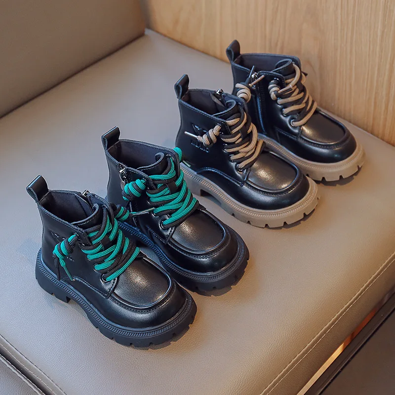 Boys Black Cool Ankle Boots 2022 Spring and Autumn New Kids PU Retro Britain Style Girls Child Fashion Round-toe Casual Boots PU
Boys Black Cool Ankle Boots 2022 Spring and Autumn New Kids PU Retro Britain Style Girls Child Fashion Round-toe Casual Boots PU
