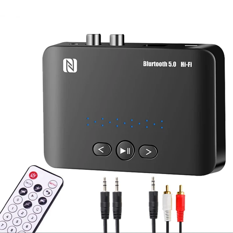 NFC Bluetooth 5.0 Audio Receiver 3.5Mm AUX RCA Wireless Stereo Music Adapter Support U Disk Play With IR Remote Control
NFC Bluetooth 5.0 Audio Receiver 3.5Mm AUX RCA Wireless Stereo Music Adapter Support U Disk Play With IR Remote Control