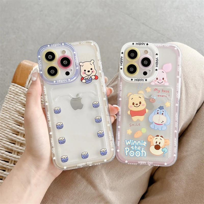 Cartoon Pooh Bear Honey Transparent Phone Cases For iPhone 14 13 12 11 Pro Max X XR XS MAX 8 7 Plus SE2020 Card Pocket Cover
Cartoon Pooh Bear Honey Transparent Phone Cases For iPhone 14 13 12 11 Pro Max X XR XS MAX 8 7 Plus SE2020 Card Pocket Cover