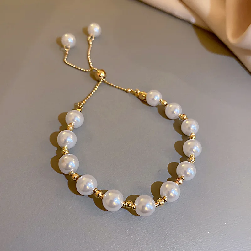 Adjustable Fringe Pearl Bracelet for Women Fashion Gold Color Beaded Bracelets Charm Party Jewelry Gift
Adjustable Fringe Pearl Bracelet for Women Fashion Gold Color Beaded Bracelets Charm Party Jewelry Gift