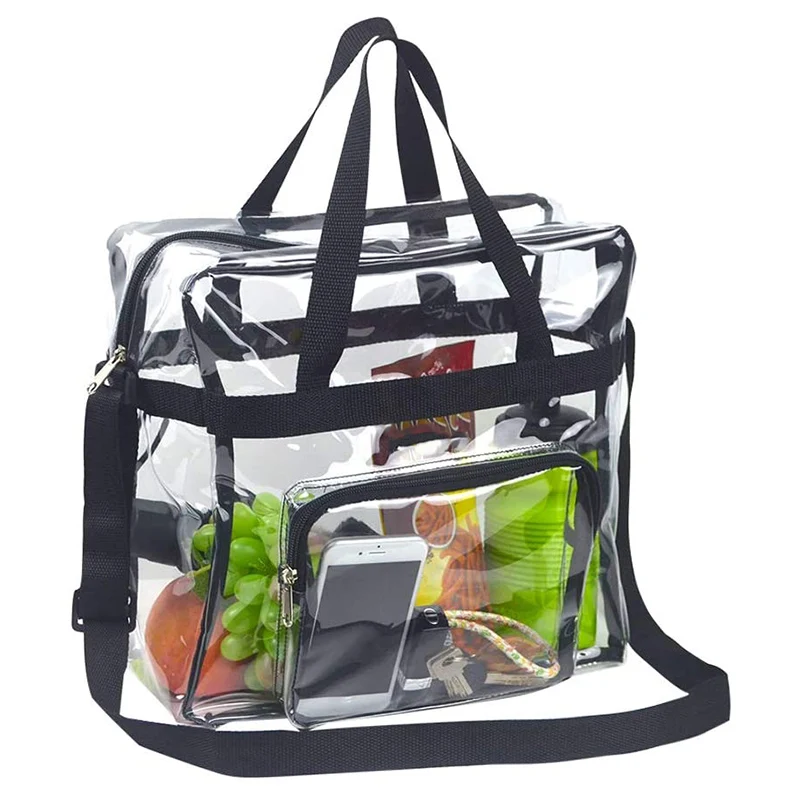 Clear Tote Bag, Adjustable Shoulder Strap And Zippered Top, Stadium Security Travel & Gym Clear Bag, Perfect For Sports
Clear Tote Bag, Adjustable Shoulder Strap And Zippered Top, Stadium Security Travel & Gym Clear Bag, Perfect For Sports