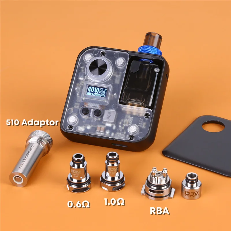 Vape Kit Dejavu DJV Pocket AIO Pod Vape Smoke Mod Built In 950 Mah 0.6ohm/1.0ohm Coil 0.49 OLED 2Ml Tank VS Billet Vaper Box Mod
Vape Kit Dejavu DJV Pocket AIO Pod Vape Smoke Mod Built In 950 Mah 0.6ohm/1.0ohm Coil 0.49 OLED 2Ml Tank VS Billet Vaper Box Mod